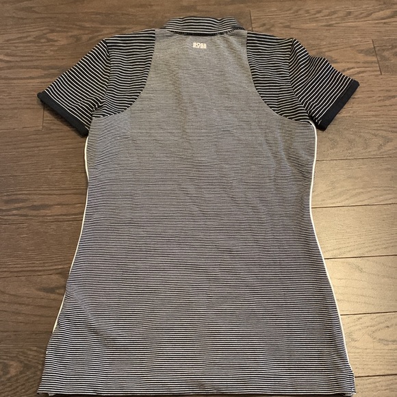 Hugo Boss Black & White Striped Polo - Picture 4 of 6